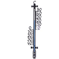 Binnen/buiten zwarte profielthermometers van kunststof 46 cm   -