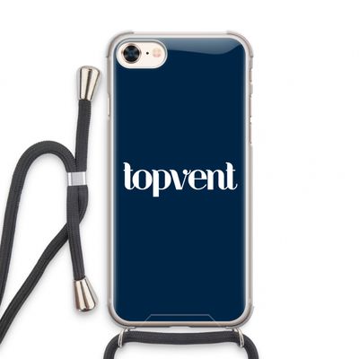 Topvent Navy: iPhone 8 Transparant Hoesje met koord