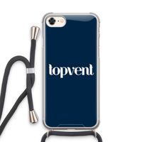 Topvent Navy: iPhone 8 Transparant Hoesje met koord