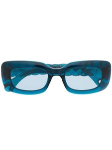 Lanvin lunettes de soleil teintées à monture rectangulaire - Bleu