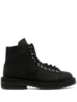 Yohji Yamamoto bottines en cuir à lacets - Noir