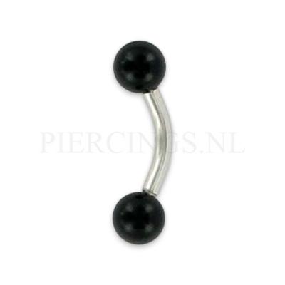 Banana 1.6 mm 6 mm acryl zwart