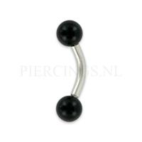 Banana 1.6 mm 6 mm acryl zwart