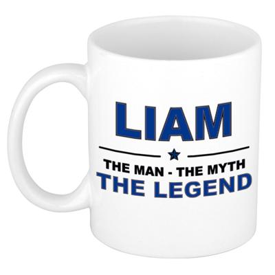 Liam cadeau mok - man myth legend - naam koffiemok - 300 ml - collega - vaderdag