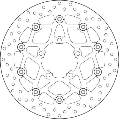 BREMBO Serie Oro remschijf, remschijven voor de moto, zwevend 78B40869