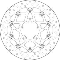 BREMBO Serie Oro remschijf, remschijven voor de moto, zwevend 78B40869