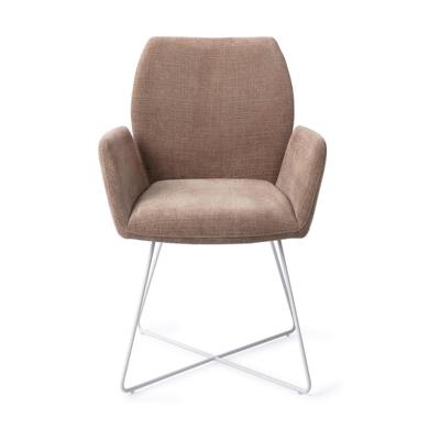 Jesper Home Misaki eetkamerstoel Mocha Mist cross white
