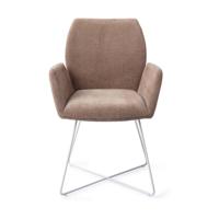 Jesper Home Misaki eetkamerstoel Mocha Mist cross white