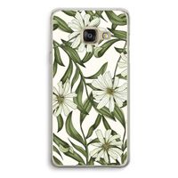 Wit bloemenpatroon: Samsung Galaxy A3 (2016) Transparant Hoesje