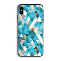 Gekleurde driehoekjes blauw: iPhone XS Max Biologisch afbreekbaar hoesje