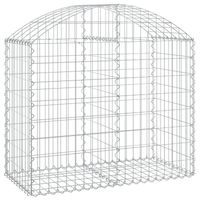 The Living Store Schanskorf Gabion 100x50x80/100 cm - Roestbestendig Gegalvaniseerd IJzer