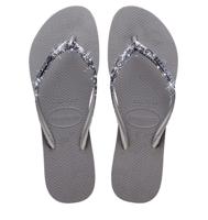 Havaianas Havaianas - Slim Glitter II | Steel Grey Grijs Rubber Teenslippers Dames