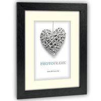 Houten fotolijst zwart geschikt voor een foto van 7 x 10 cm of 10 x 15 cm
