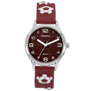 Coolwatch by Prisma CW.353 Kinderhorloge Voetbal staal/siliconen rood-wit 30 mm