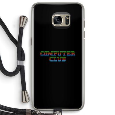Retro: Samsung Galaxy S7 Edge Transparant Hoesje met koord