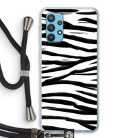 Zebra pattern: Samsung Galaxy A32 4G Transparant Hoesje met koord