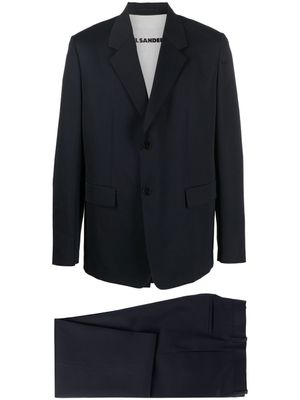 Jil Sander costume à veste à simple boutonnage - Bleu