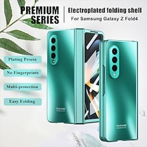 telefoon hoesje Voor Samsung Galaxy Z Fold 5 Z Fold 4 Z Fold 3 Volledig hoesje Omdraaien Beplating Stofbestendig Effen PC Lightinthebox