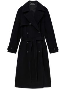 Stella McCartney manteau ceinturé à boutonnière croisée - Noir