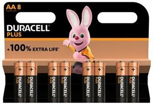 Duracell Plus Alkaline 100 AA 8 pack LR6