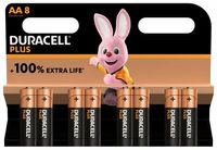Duracell Plus Alkaline 100 AA 8 pack LR6
