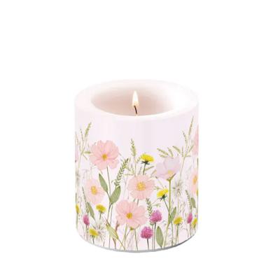Kaars Pastel Flowers Pink S