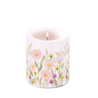 Kaars Pastel Flowers Pink S