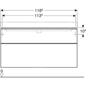 Geberit Smyle wastafelonderkast 2 la 118,4x62cm notelaar hickory 500355JR1