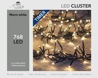Clusterverlichting 768 led lampjes warm wit - Anna's Collection