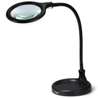 Fysic FL-25LED - LED tafel loeplamp, vergroting 1,75x, zwart