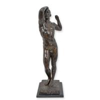 BRONZEN BEELD VAN ADAM hoogte 91 cm