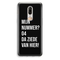Da ziede van hier - Zwart: OnePlus 6 Transparant Hoesje