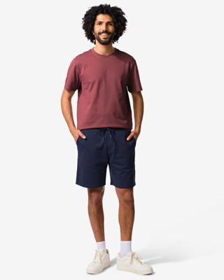 HEMA Heren sweatshort donkerblauw (donkerblauw)
