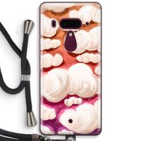 Katoen Wolken: HTC U12+ Transparant Hoesje met koord