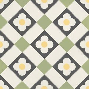 JOS. Hidro VLtegel Decor 197X197 Funflowers Lime 8.3mm Mat