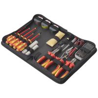 TOOLCRAFT TO-7762929 Gereedschapsset Electricien, Doe-het-zelver Incl. tas 50-delig met digitale multimeter Voltcraft VC-22