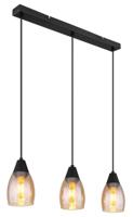 Globo 3-lichts hanglampReid amber glas - 15705-3H