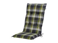 LIVARNO Tuinstoelkussen hoge rug Valencia/Miami 120 x 50 cm (Groen/geruit)
