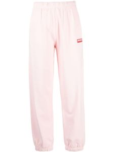 Kenzo pantalon de jogging en coton à logo brodé - Rose