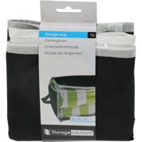 Opbergtas/beschermhoes beddengoed/kleding - zwart - 45 x 30 x 20 cm