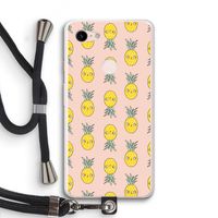 Ananas: Pixel 3 XL Transparant Hoesje met koord