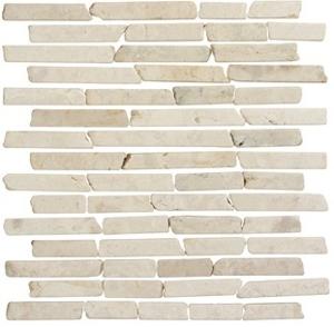 Stone Line Sticks Mozaiek Tegel Langwerpig - Crème Marmer Ongeglazuurd 300x300mm