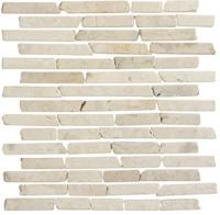 Stone Line Sticks Mozaiek Tegel Langwerpig - Crème Marmer Ongeglazuurd 300x300mm