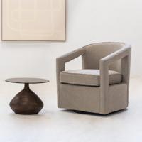 Draaifauteuil Alma Bouclé Taupe - Giga Meubel - thumbnail