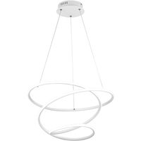LED Hanglamp - Hangverlichting - Trion Bilona - 36W - Natuurlijk Wit 4000K - Dimbaar - Rond - Mat Wit - Aluminium - thumbnail