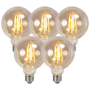 LUEDD Set van 5 E27 dimbare LED filament smoke lamp 5W 380 lm 2200K