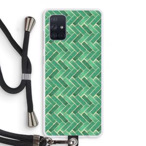Moroccan tiles 2: Samsung Galaxy A71 Transparant Hoesje met koord