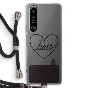 Best heart black: Sony Xperia 1 III Transparant Hoesje met koord