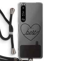Best heart black: Sony Xperia 1 III Transparant Hoesje met koord