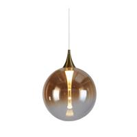 Searchlight 1-lichts hanglampAlchemy amber glas - 76410BK